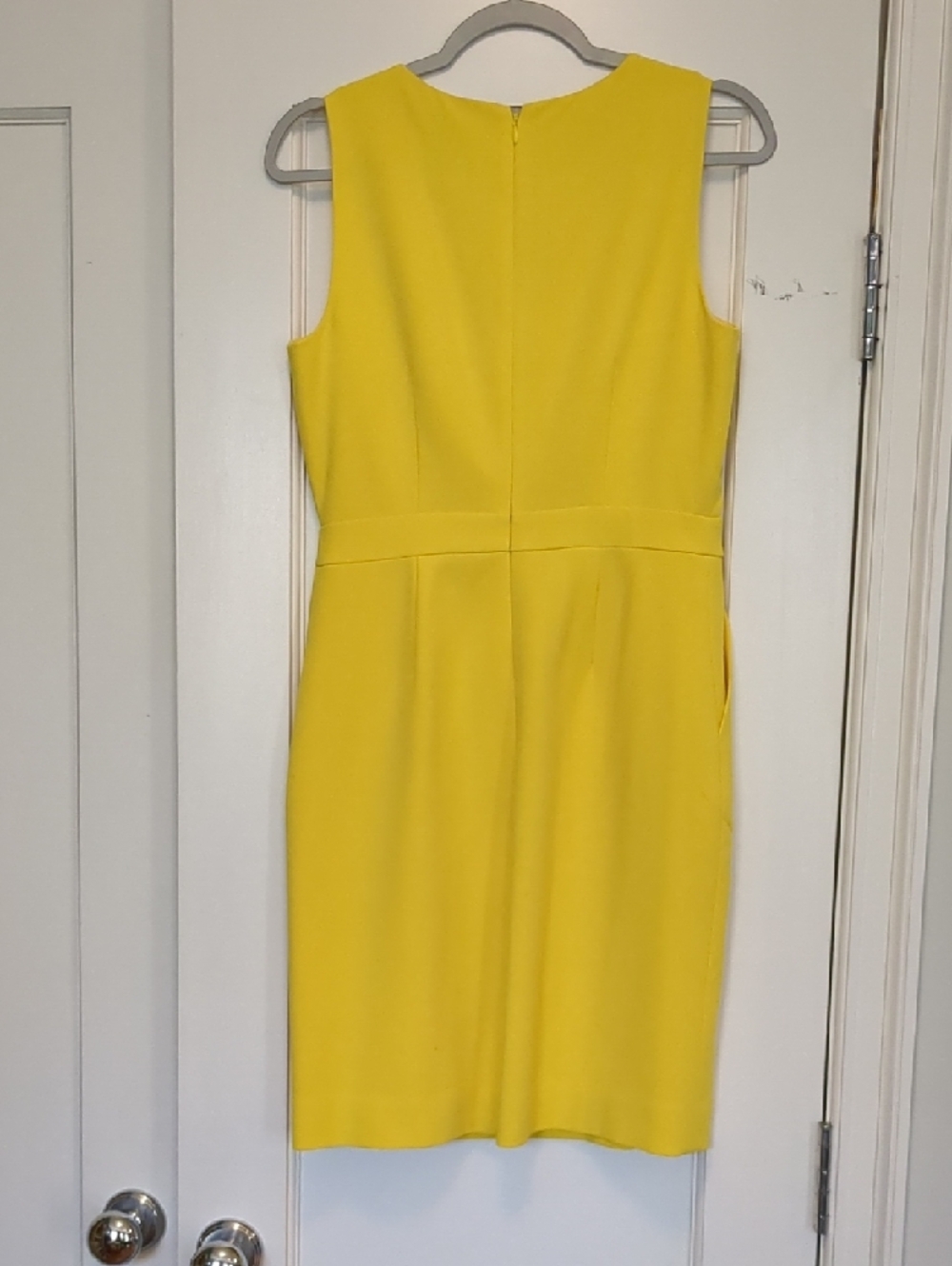J. Crew Bright Yellow Sleeveless Midi Sheath Dress - Picture 7 of 11